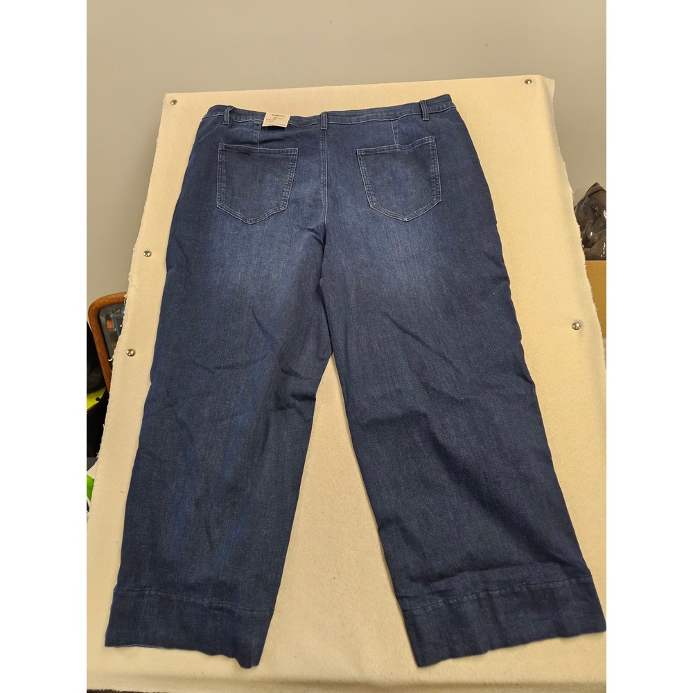 Sonoma Goods For Life Womens Plus 26W High Rise Trouser Jeans Dark Wash Stretch